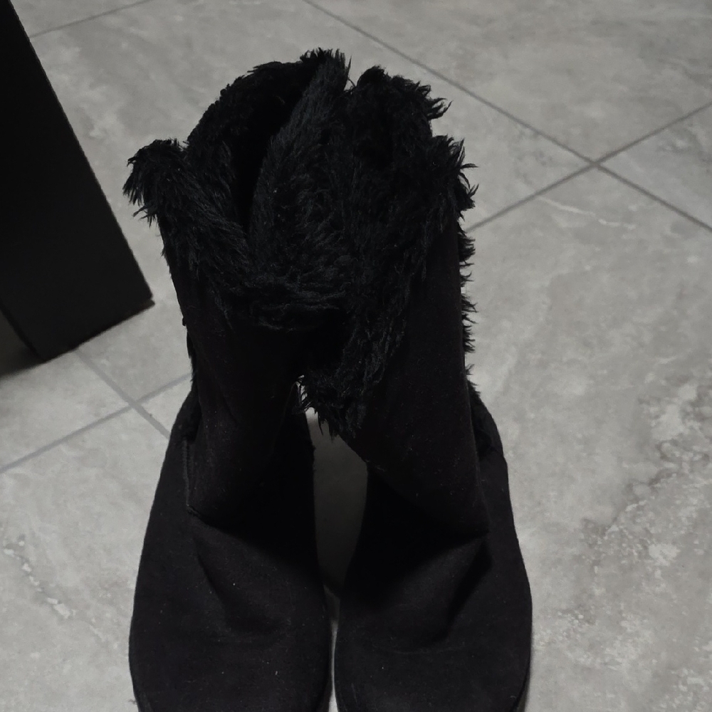 Women's Black Fur-Lined Boots